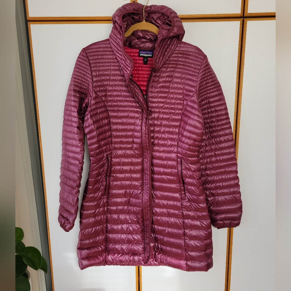 Patagonia Lightweight Fiona Parka M Oxblood Red 600 Fill - Picture 6 of 13